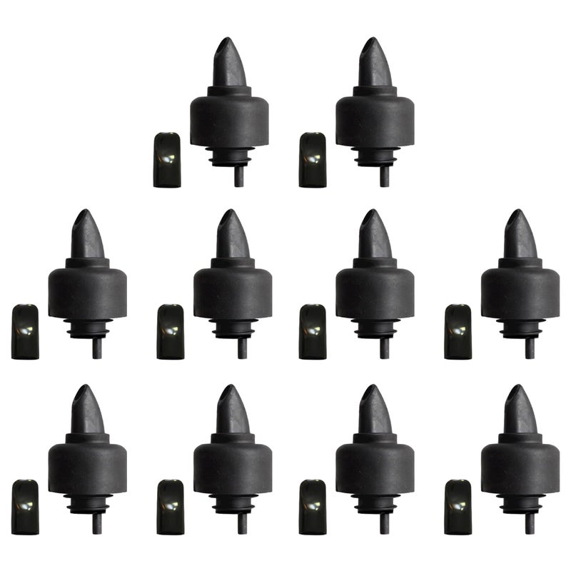 Pure Pour The Pure Pour Liquor Bottle Pourers - Leak-Proof Pour Spouts with Dust Caps â€“ Fits Most Alcohol, Syrup, Olive Oil & Vinegar Bottles â€“ Dishwasher Safe - 10 Pack - Image 1